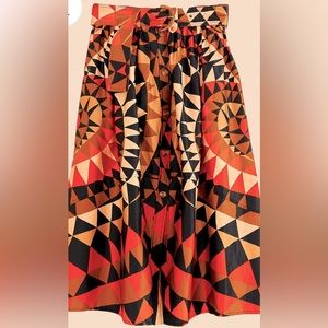 Black Heart Deco Button Down Midi
Skirt